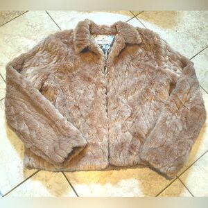 Faux fur cropped jacket